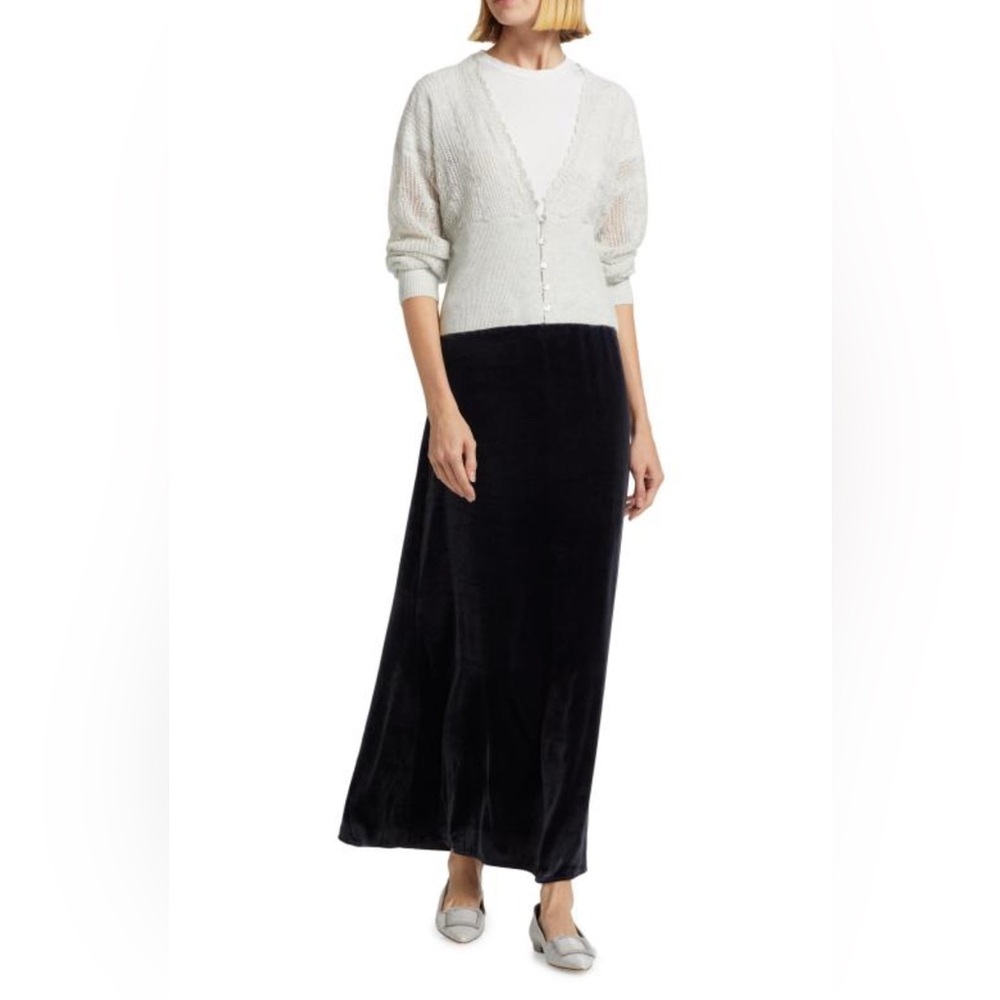 Splendid Lia Velvet Midi-Skirt NWOT